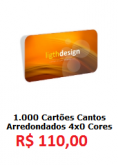 CARTÃO DE VISITA 250 gr. COM CANTOS ARRED. 4X0